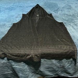 Black swim cover up.